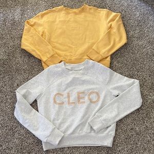 2 Cleo Harper cropped sweatshirts